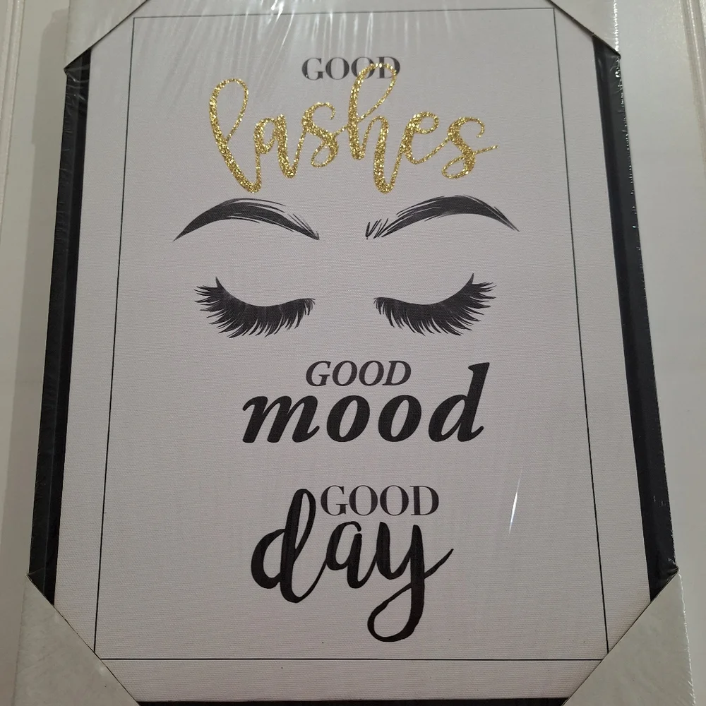 wall pictured art GOOD LASHES -GOOD MOOD-GOOD DAY